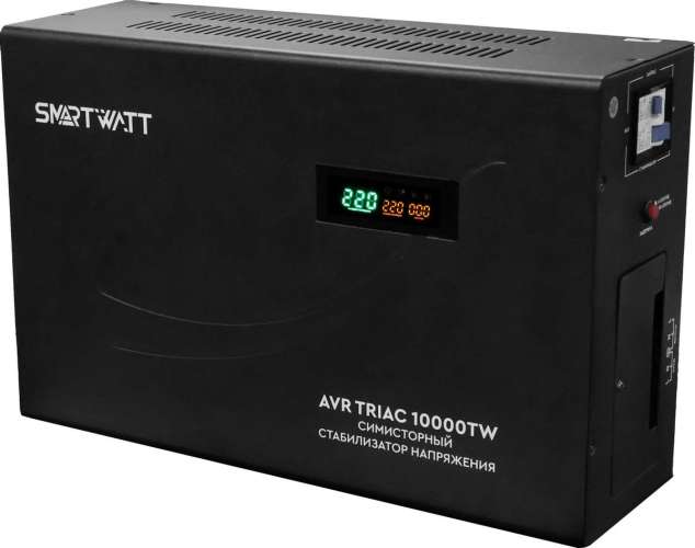 Стабилизатор напряжения SMARTWATT AVR Triac 10000TW черный [4512020380005]